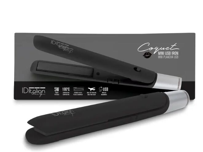 Italian Design Mini USB hair straightener Coquet | black, image 2 of 3