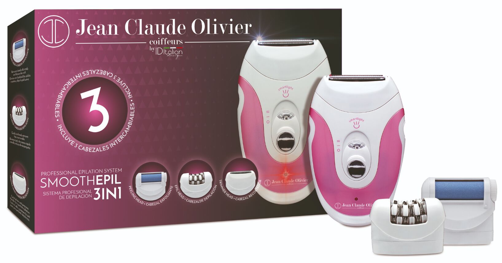 Italian Design Smooth epil 3in1 | wit/roze