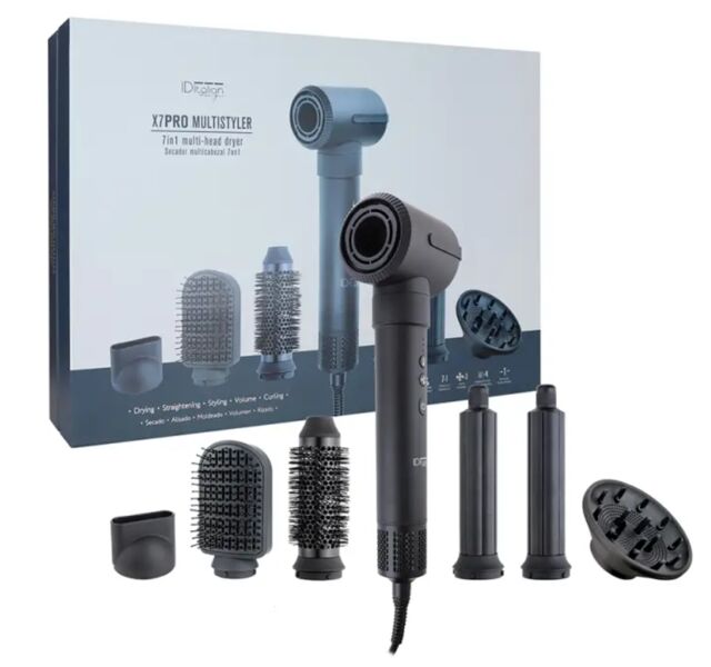Italian Design X7 Pro 7-in-1 multi-head hair dryer | black, image 2 of 2