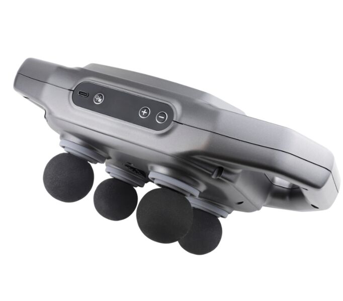 Italian Design 4-head muscle massager massage gun | grey, image 4 of 4