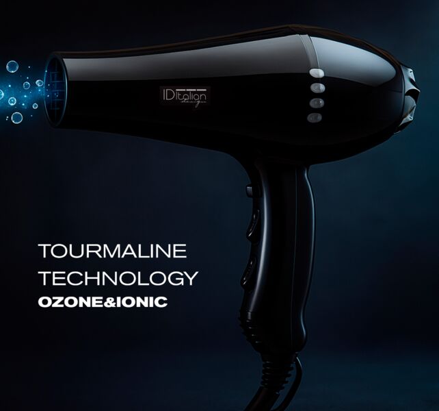Italian Design Professional ion hairdryer 22o0 ozone | black, image 2 of 2