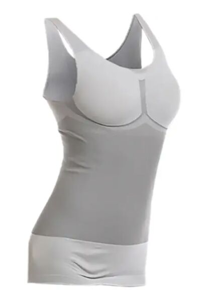 Italian Design shapewear T-shirt with tourmaline effect | grey, image 1 of 1