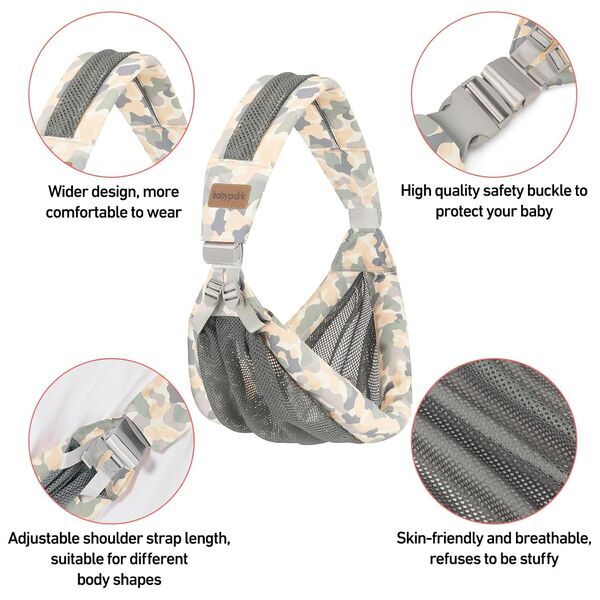 Iulonee Babytrage Schultergurt | grey 3