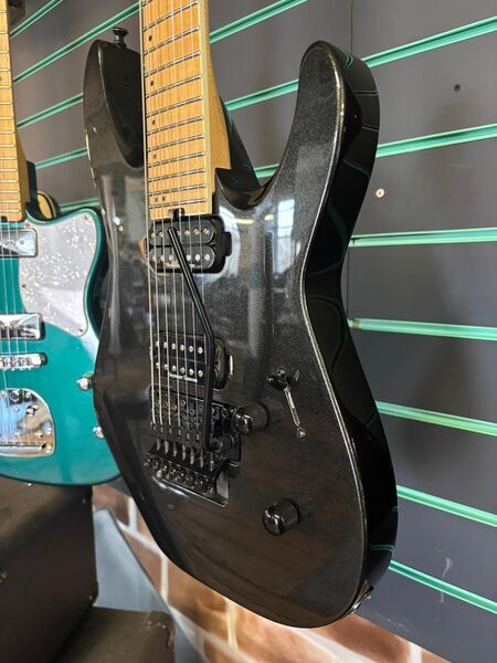 Jackson Pro Series Dinky DK7M metallic Black 2014 Electric Guitar | metallic black, image 4 of 5