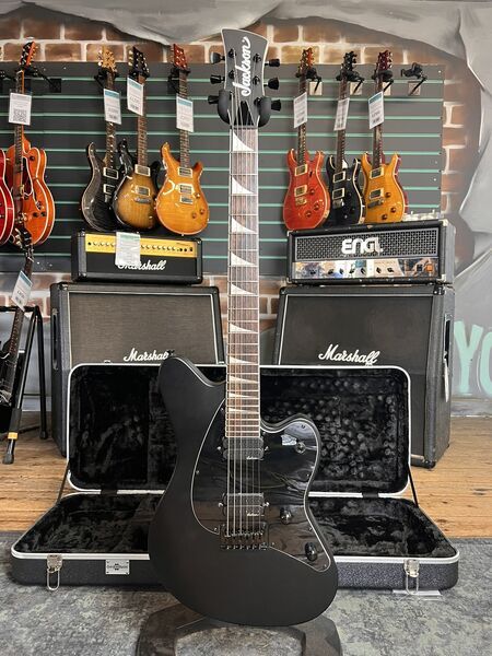 Jackson X Series Surfcaster 2025 Satin Black Electric Guitar | Satin Black, image 1 of 5