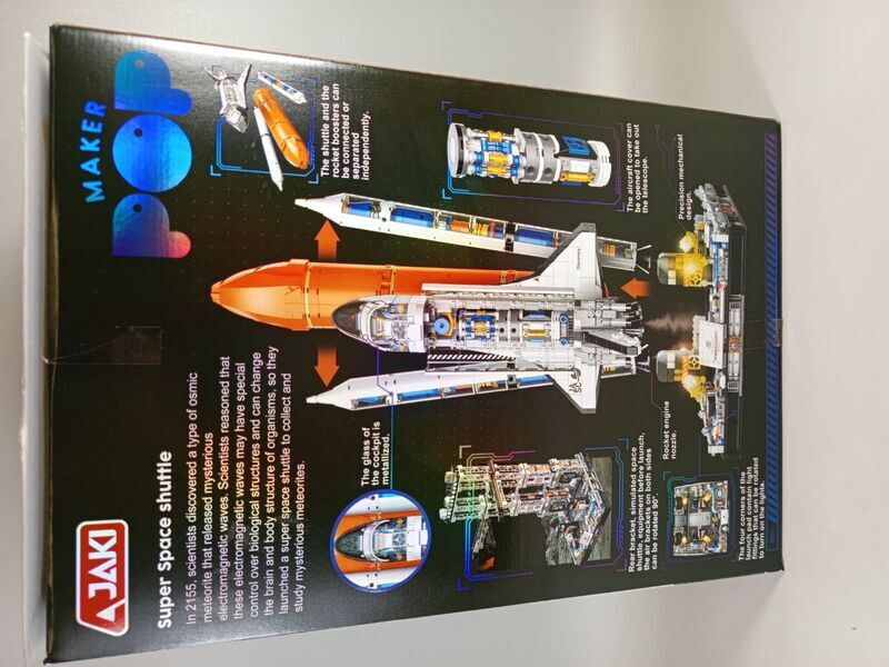 JAKI Maker POP Baustein-Set - Super Space Shuttle, kompatibel mit LEGO | mehrfarbig 2