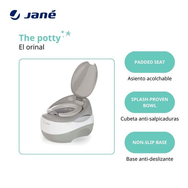 Jané 3-sisällä-1 potta, WC istuimen pienentäjä ja Tritthocker | harmaa, image 1 of 3