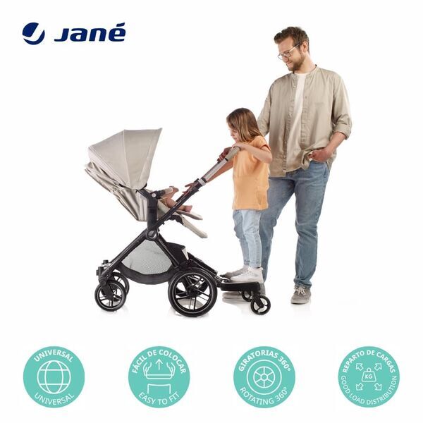Jané Go Up Surfer Universale Kinderwagen-Plattform | schwarz 2