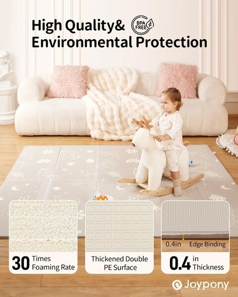 Joypony Faltbare Krabbelmatte | béžová 3