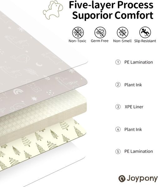 Joypony Faltbare Krabbelmatte | béžová 5