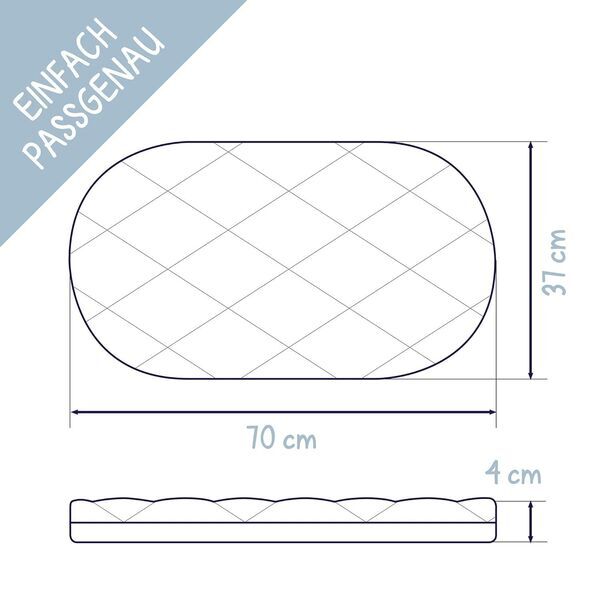 Julius Zöllner Allegro Babymatratze for den Stubenwagen | white 2