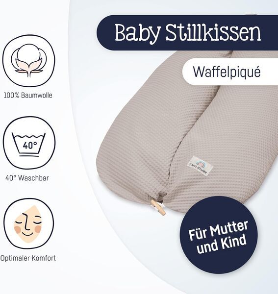 Julius Zöllner Waffelpique Stillkissen Seashell | beige 2