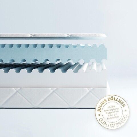 Julius Zöllner Wave Junior Jugendmatratze 140 x 200 cm | weiß 3