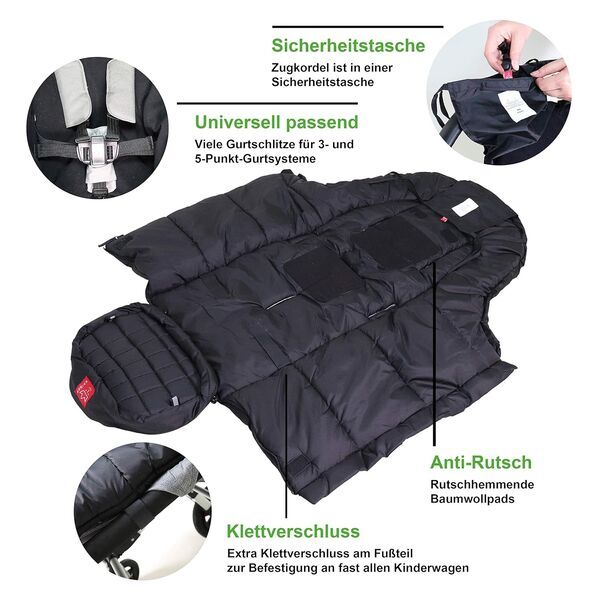 Kaiser Iglu Thermo Fleece Fußsack | black 2