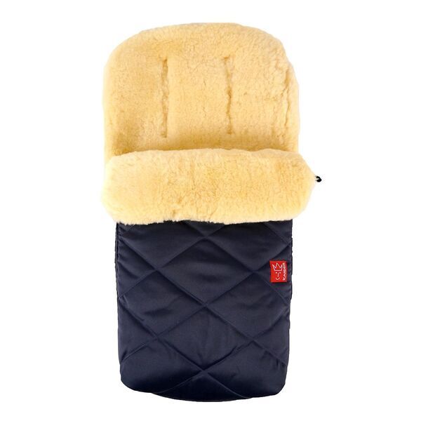 Kaiser Natura Lammfell Fußsack | dunkelblau 1