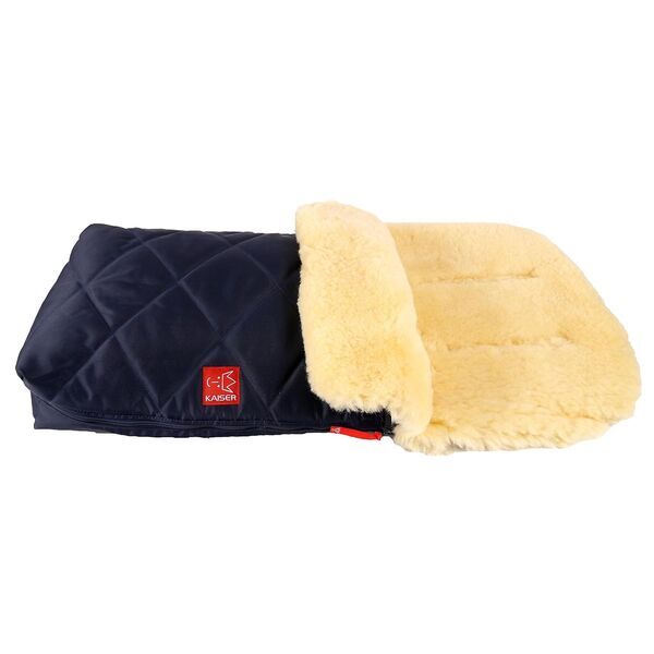 Kaiser Natura Lammfell Fußsack | dunkelblau 3