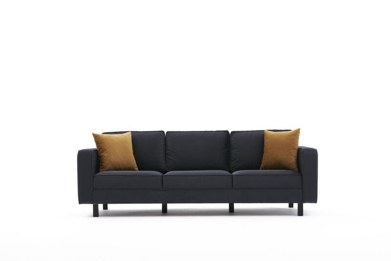 Kale Sofa 3-Sitzer Samt Anthrazit | anthracite, image 4 of 4