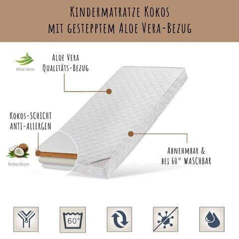 Kids Collective Babymatratze ohne Spannbettlaken | 70 x 140 cm | weiß 2