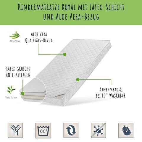 Kids Collective Babymatratze ohne Spannbettlaken | 80 x 160 cm | weiß 2