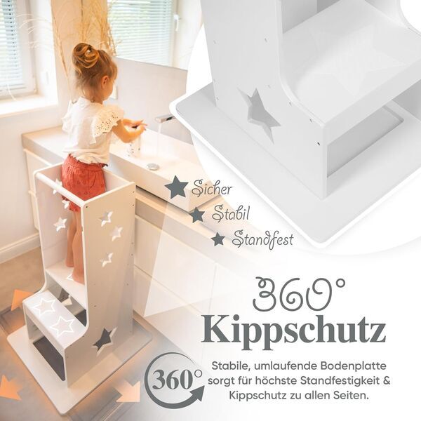 Kids Woody Star Lernturm | grey/white 2