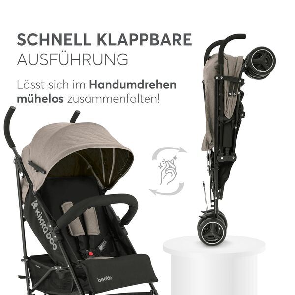 KikkaBoo Beetle Kinderwagen Beige | beige 2