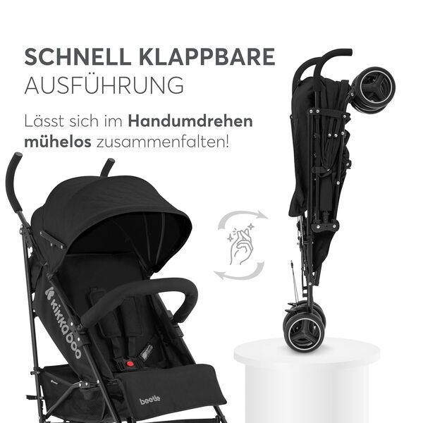 KikkaBoo Beetle Kinderwagen | black 2
