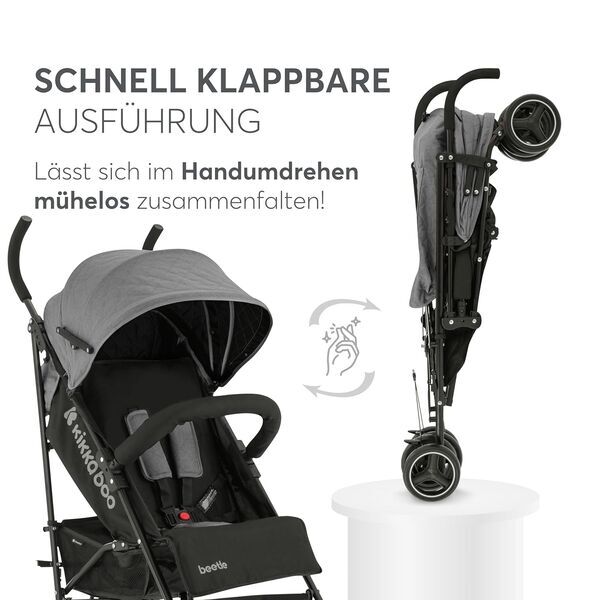 KikkaBoo Beetle Kinderwagen | cinzento 2