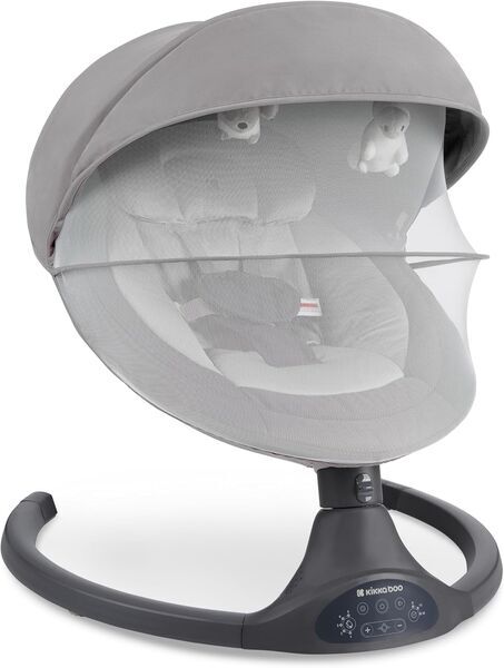 KikkaBoo Codie elektrische Babywippe for Neugeborene mit Musik | grey 1