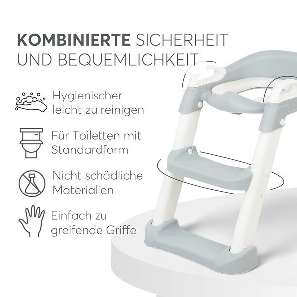 KikkaBoo Lea Toilettensitz mit Treppe | grey 3