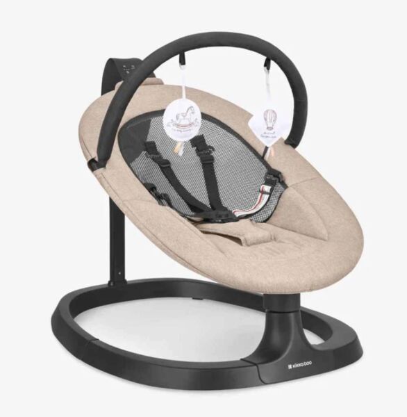 KikkaBoo ZAZU electric baby rocker | beige, image 1 of 1