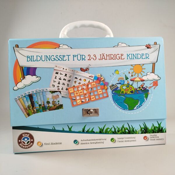 Kind Akademie Lernspiel-Set Kindergarten for 2-3 Jährige | multicolored 1