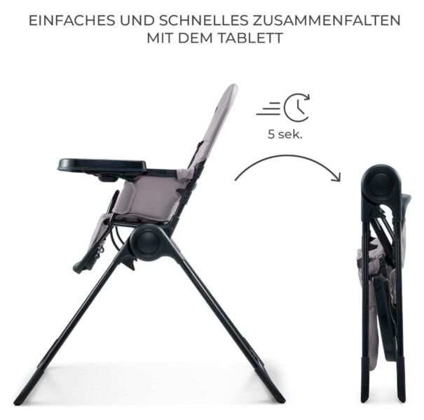 Kinderkraft BINCI High Chair | grey, image 2 of 2