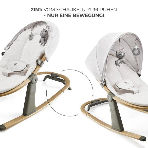 Kinderkraft Elsu 2-in-1 Babywippe | grey 2