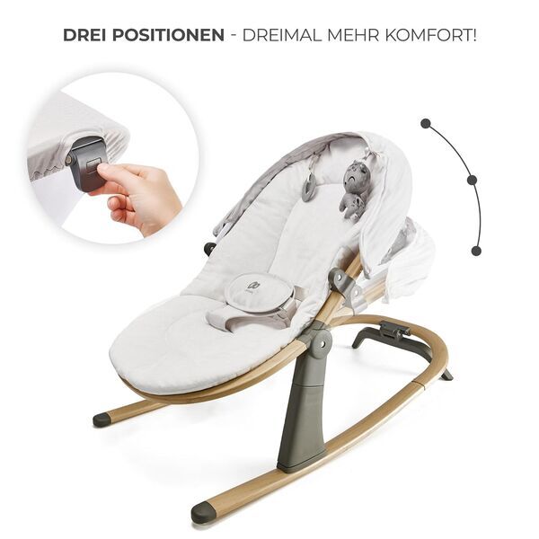 Kinderkraft Elsu 2-in-1 Babywippe | grey 3