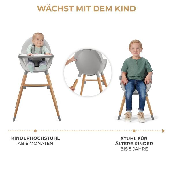 Kinderkraft Fini2 2-in-1 Hochstuhl | grigio 3