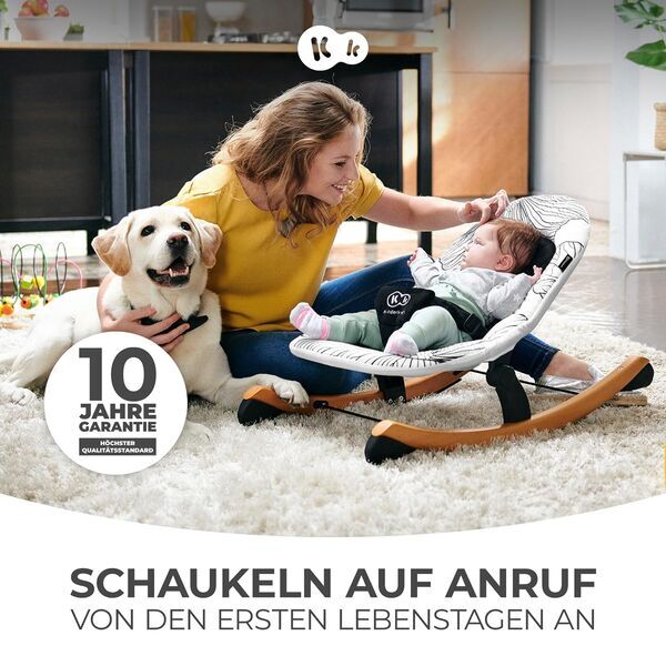 Kinderkraft FINIO Schaukelstuhl | black/white 2