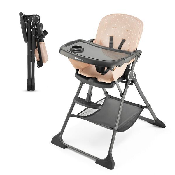 Kinderkraft Foldee Klappbarer high chair | black/brown, image 1 of 3