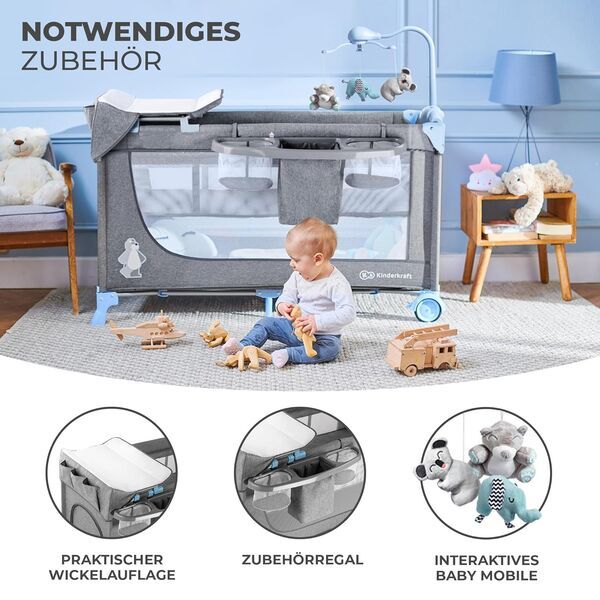 Kinderkraft Joy Kinderreisebett | blue 3