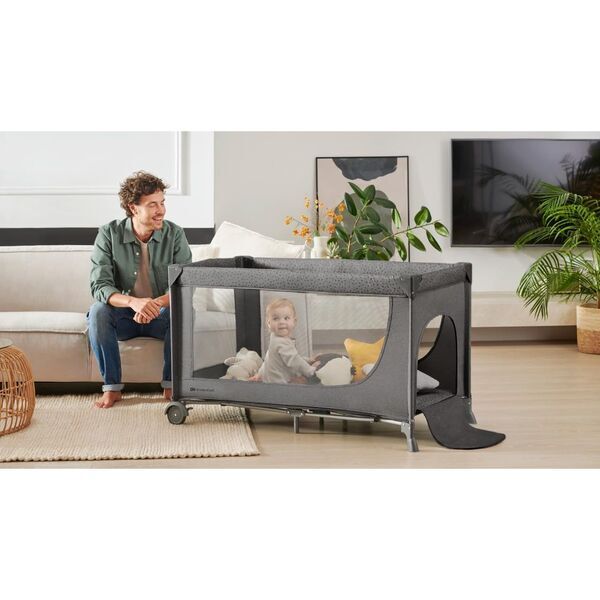 Kinderkraft JOY 2 2 in 1 Kinderbett och Kinderreisebett | beige 2