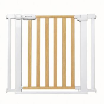 Kinderkraft Lock&Go Cancelletto di Sicurezza per Scale | bianco/legno, image 1 of 1