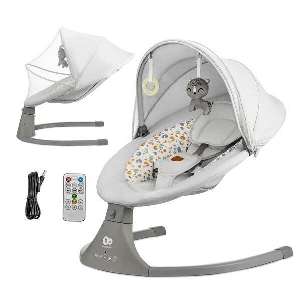 Kinderkraft LUMI 2 Babywippe | grau 2