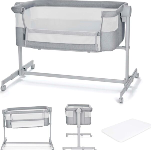 Kinderkraft NESTEE UP 2 co-sleeper | grey, image 2 of 2