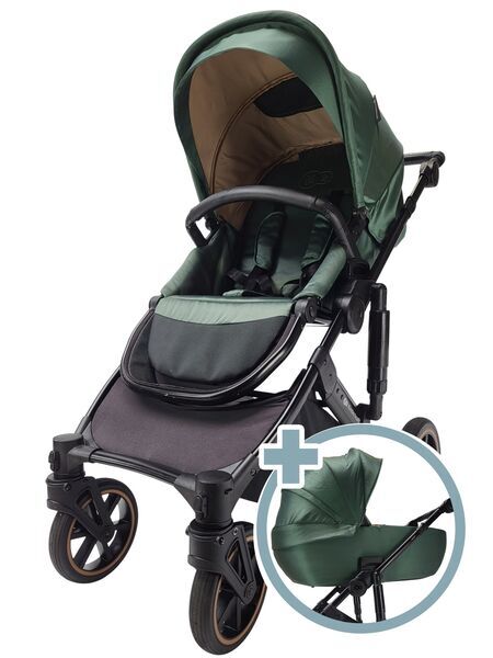 Kinderkraft Prime 2-in-1 stroller | black/green, image 1 of 5