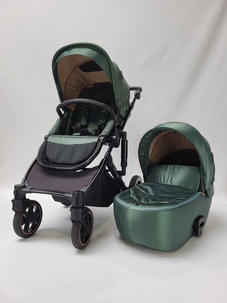 Kinderkraft Prime 2-in-1 stroller | black/green, image 2 of 5