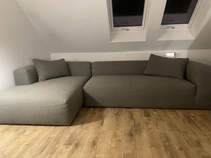 Kornum corner sofa + lounger 2.5-seater, left chaise longue gray | grey, image 1 of 4