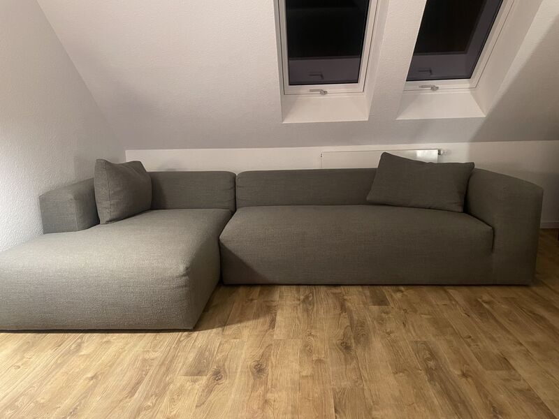 Kornum corner sofa + lounger 2.5-seater, left chaise longue gray | grey, image 2 of 4