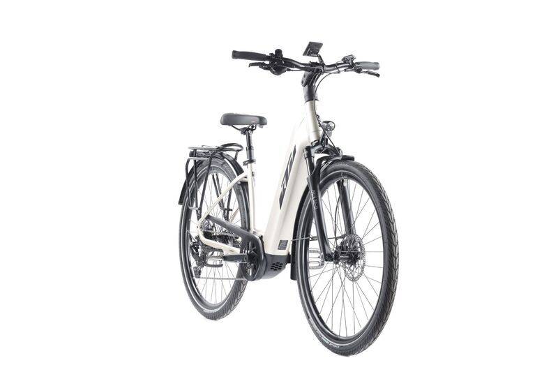 KTM Macina Style 740 (2024) | Lågt inträde | guld | 28" | 43 cm | XS | < 100 km | SR Suntour NCX32-D Air LO | Shimano Cues 4