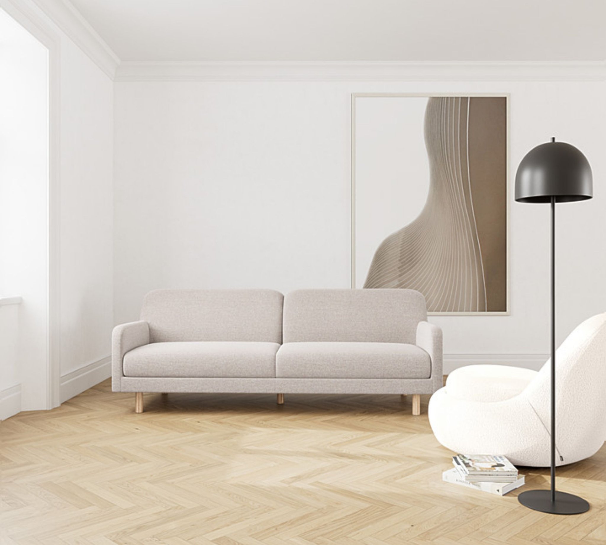 Landon soffa 3-sitsig Agnes Brown