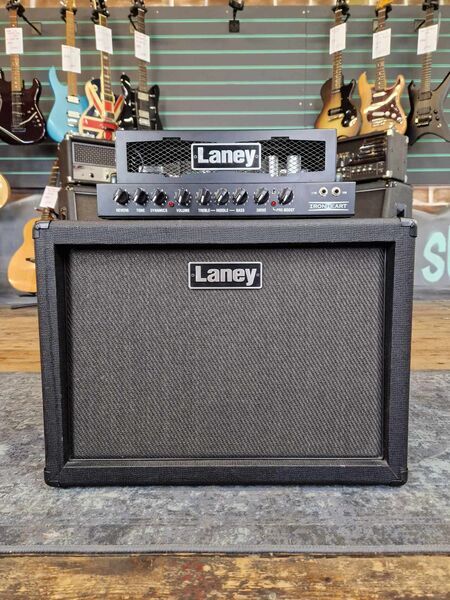 Laney Ironheart IRT15H Valve Amplifier Head & Laney IRT112 1x12 Speaker Cabinet | Original, image 1 of 5