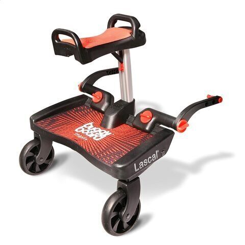 Lascal BuggyBoard Maxi+ Mitfahrbrett mit Sattel | red 1